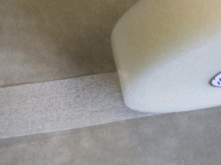 Pre-cut adhesive foam labels (in rolls)