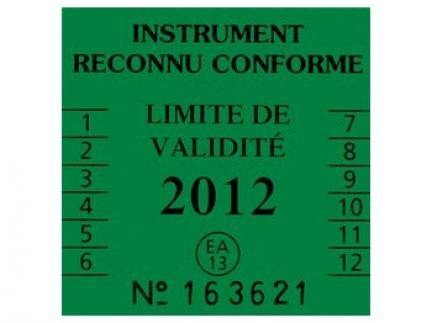 Security label for scales and weighing instruments